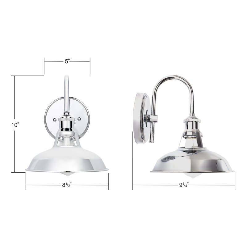 Sigala Armed Sconce, Polished Chrome
