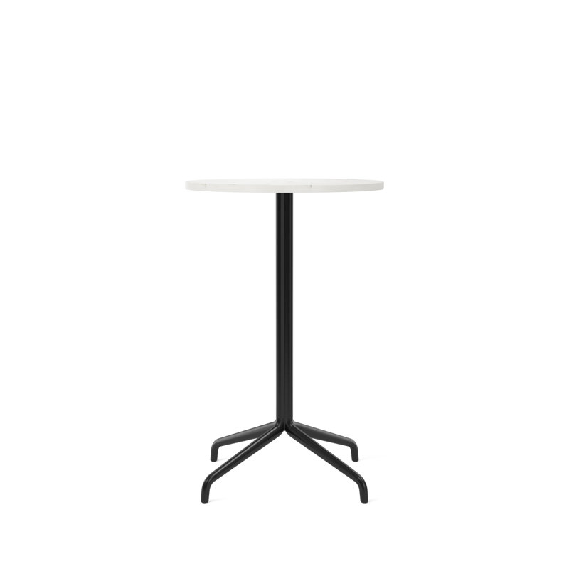 Harbour Round Dining Table, 23.6" W x 23.6" L, Counter Height, Off White Marble
