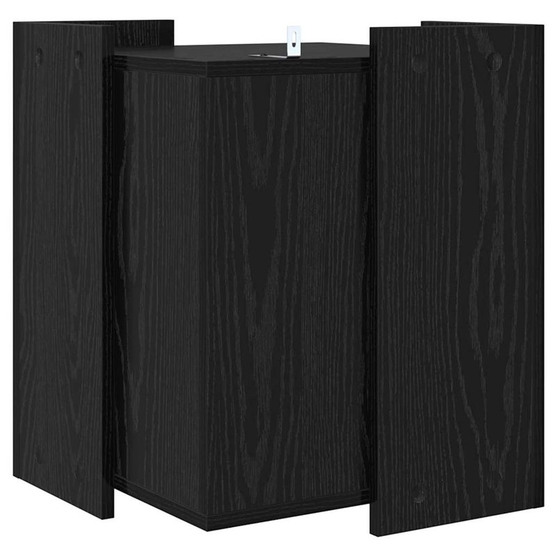 Litter Box Enclosure, 51cm H x 42cm W x 42cm D, Black Oak