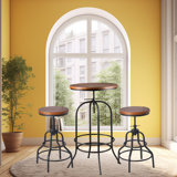 Roseboro 2 - Person Pine Solid Wood Top Four Leg Dining Set