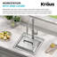 Évier de cuisine à simple cuve en acier inoxydable de calibre 16 T-316 KRAUS Kore-128980620
