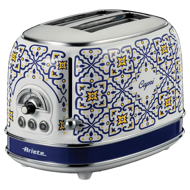 Ariete Capri 1.7L Kettle & 2 Slice Toaster Italian Tile Design