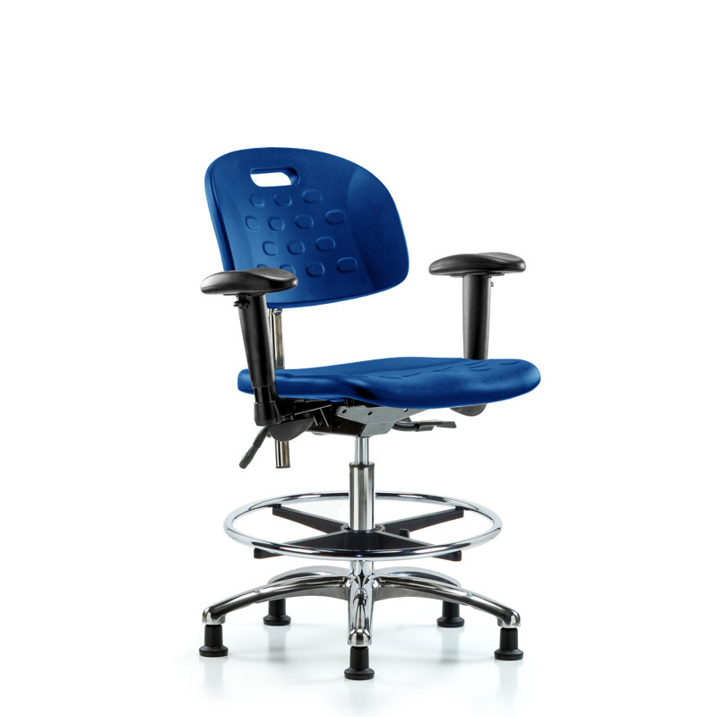Inbox Zero Remerton Polyurethane Task Chair, Not Tilt Included, Glides