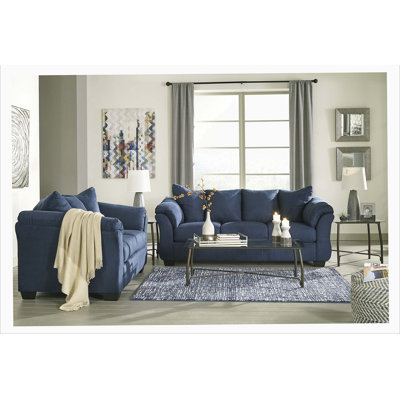 Kruitbosch Microfiber Pillow Back 2-Piece Living Room Set, Sofa and Loveseat -  Latitude Run®, E1137D61A7B54EA49B0349449903BEFB