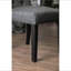 Ensemble de 2 chaises de salle à manger rembourrées en tissu noir antique-356228445