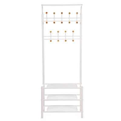 Steel Freestanding 18 - Hook Coat Rack