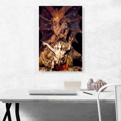 " The Number Of The Beast Is 666 " by William Blake Painting Print