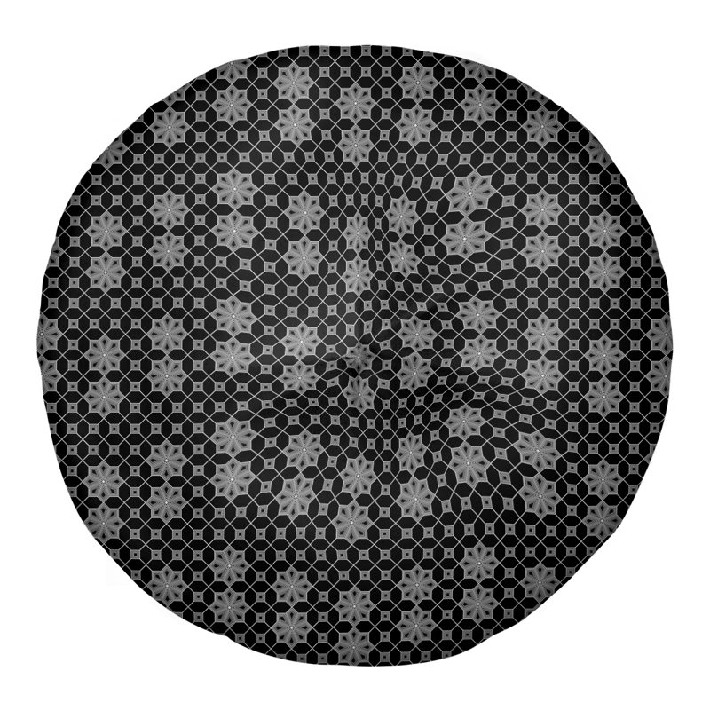 Coussin de sol Katelyn Elizabeth, 26 po x 26 po, Noir
