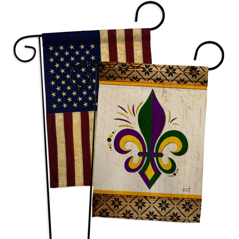 Drapeau de jardin en polyester 2 côtés 18 x 13 po