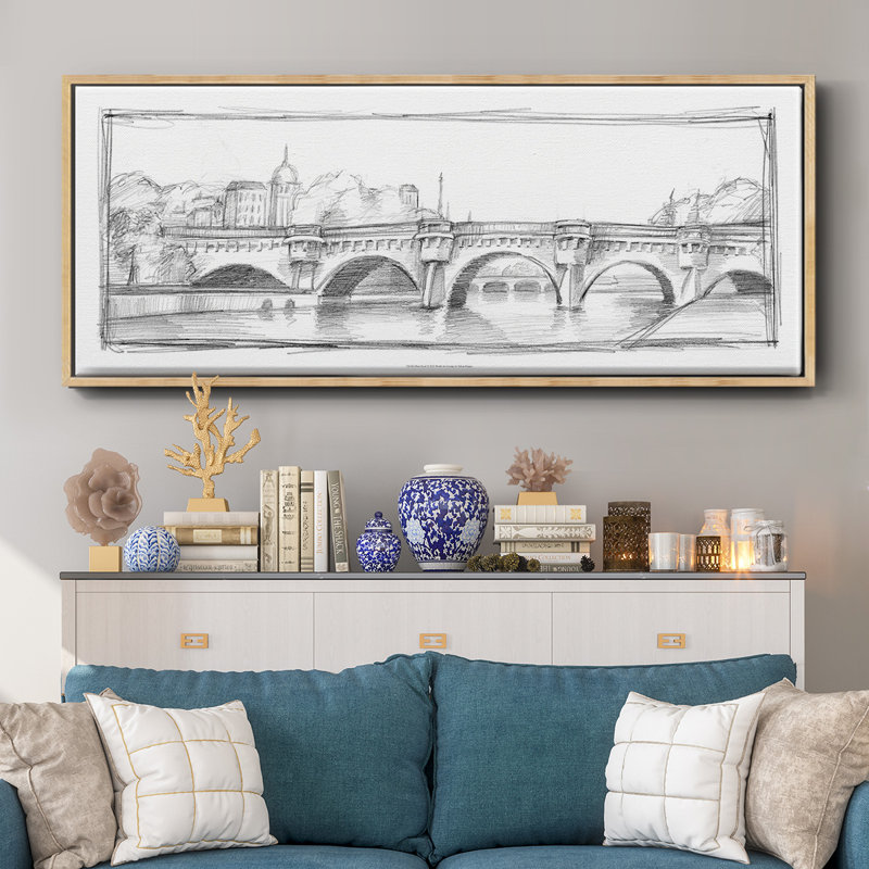 Pont Neuf- Framed Canvas, 20" H x 50" W