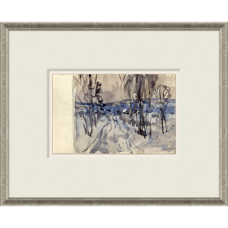 Abstract Giclee Print by Soicher Marin Archives, Brown, Ivory, 17" H x 21" W x 1.25" D