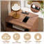Ensemble de tables basses à plateau relevable avec 2 tables de bout, table basse en noyer et tables d'appoint avec station de charge-1124166118-1124166119
