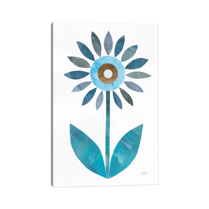 Retro Blooms III by Melissa Averinos - Wrapped Canvas Painting, 20.32 cm H x 30.48 cm W