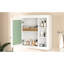 Armoire à pharmacie blanche avec miroir, fixation murale - miroir d'organisation moderne pour salle de bain blanc et rangement fonctionnel