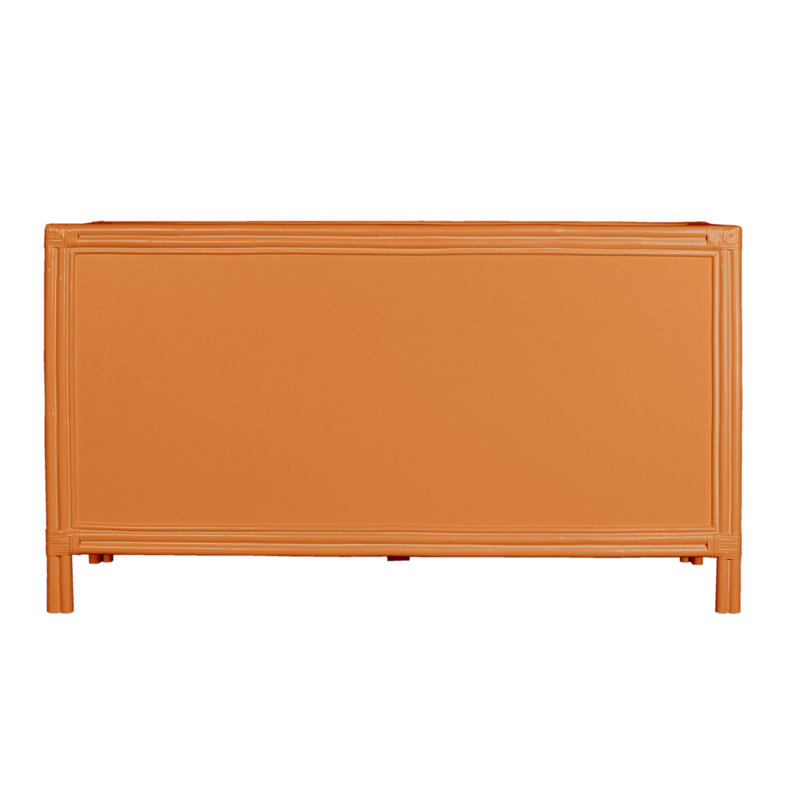 Commode double 8 tiroirs Aruba, Orange citron