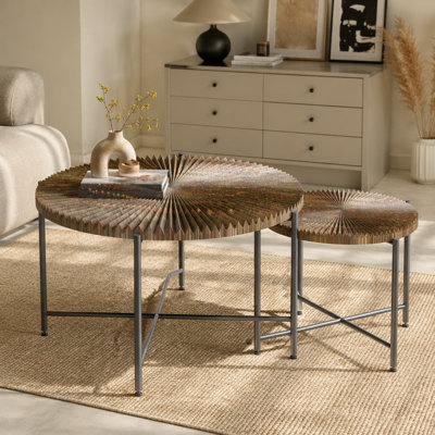 Ensemble de table basse et de table de bout 2 pièces Radial