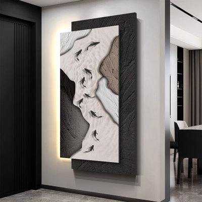 23.62"Luxury and Sophisticated Three-Dimensional Sandstone Wall Decorative Painting for the Entrance Area