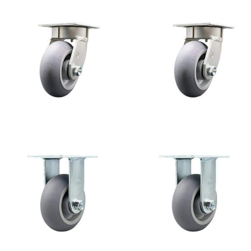 Roulettes pivotantes en plastique Kingpinless