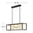 Styx Integrated LED Open Frame Rectangle Linear Pendant - Black w/ Gilded Gold Branches