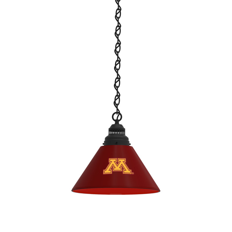 1 - Light Single Pendant, Black, Minnesota Golden Gophers