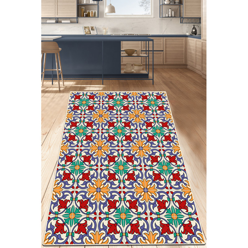 Abstract Indoor Rug, Rectangle 4'11" x 9'10"