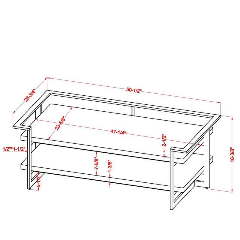 Ensemble de tables basses Madyson, 3 pièces: table basse, table de bout, table de ca