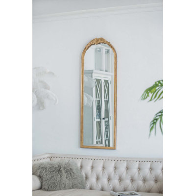 Miroir de plancher en bois, miroir complet