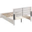 Eastern King Bed In Coastal White Tone, Slatted Headboard, Two Drawers, Wear - Finish, Bedroom Addition Feature Panel With Headboard And Concealed Storage, Solid Wood Attribute, Accent Attribute
