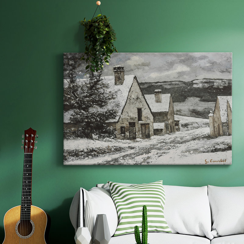 Paysage rétro - DCCXCII, Toile tendue, H 13 po x l 19 po x P 1,5 po