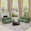 Ensemble modulaire en chenille 4 places avec coussins cylindriques Chisum-108844270