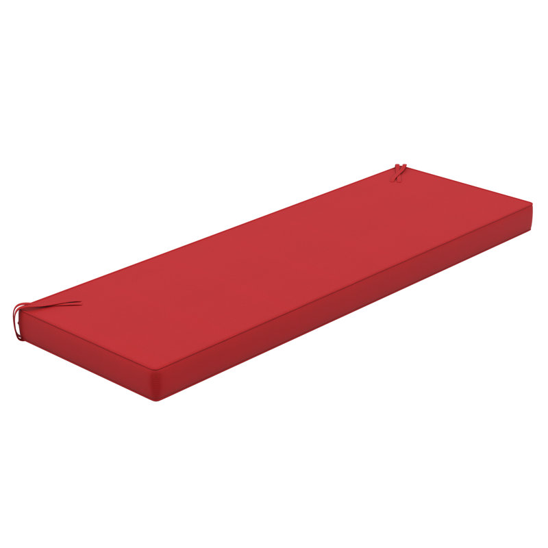Sunbrella® Outdoor Bench Seat Cushion, Canvas Jockey Red, 56" W x 19" D