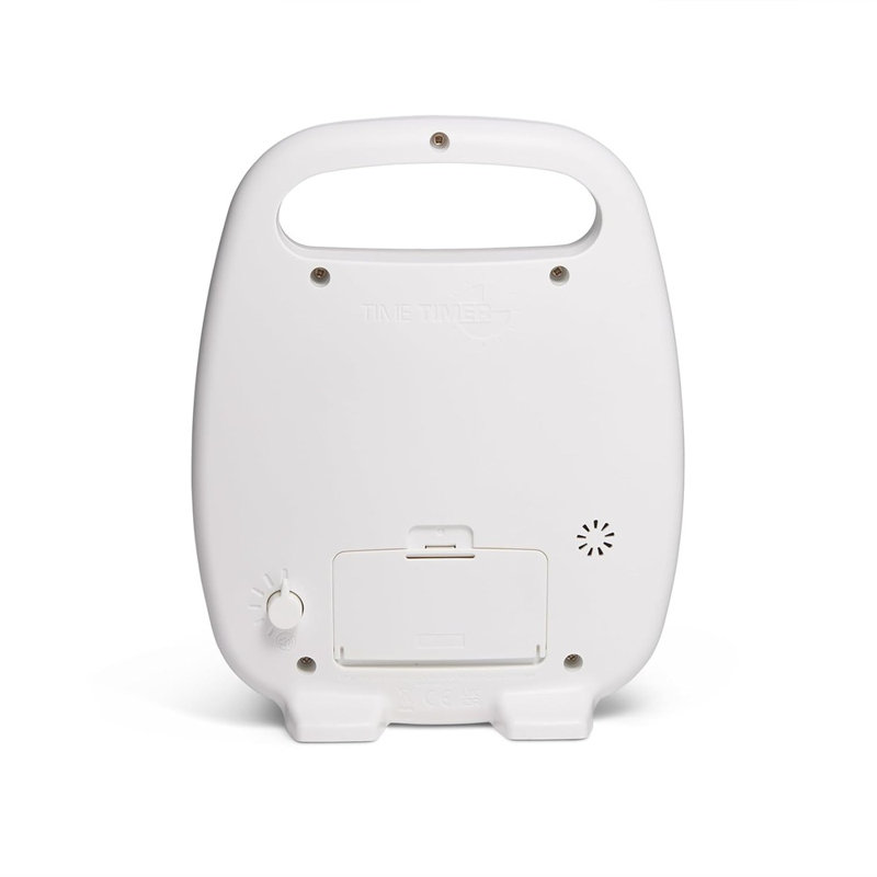 TIME TIMER PLUS 5 Minute Desk Visual Timer - Countdown Timer With Portable Handle For Classroom, Office, Homeschooling, Study Tool With Silent Operation (White)