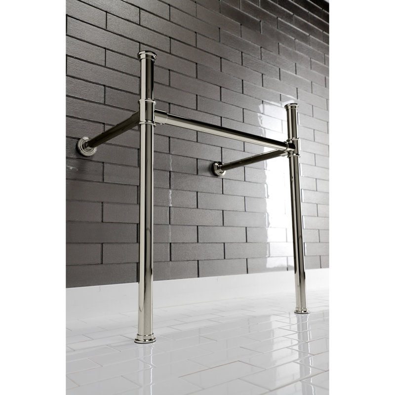 Base de salle de bain simple à fixation murale 25,19" seulement meuble-lavabo, Nickel poli