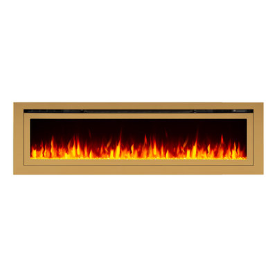 The Sideline Deluxe Gold Smart Electric Fireplace