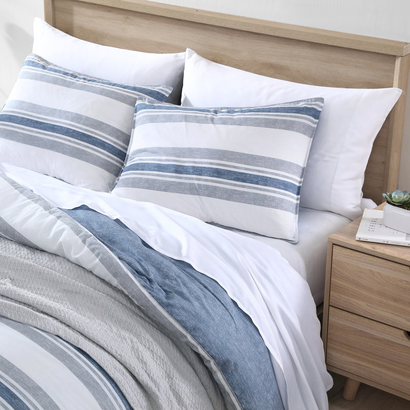 Ensemble d'édredon en coton Percale, Édredon simple / simple TG + 1 taie décorative