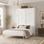 Lit escamotable avec meuble pliable, gain de place et montage facile, idéal pour les petites chambres-840511785-840511786