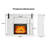 Modern White 46.45'' Electric Fireplace Mantel With Realistic Flame Effect And Highly Efficient Heating Function