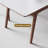 Simple rectangular solid wood legs rock table-108352873
