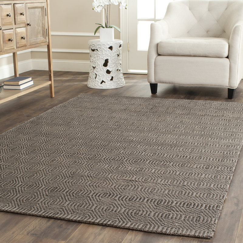 Adelmar Hand Woven Performance Solid Color Rug, Rectangle 7'6" x 9'6"
