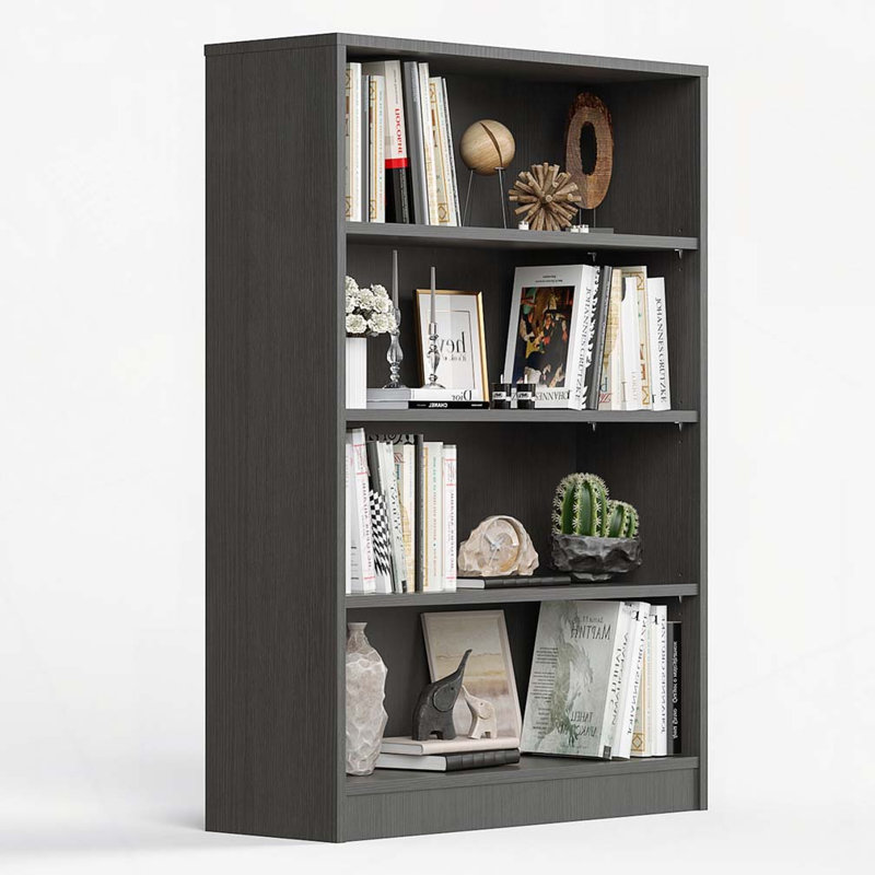 Bibliothèque de bureau à 4 tablettes, Gris, (4 tablettes) H 70,9 po x l 29,9 po x P 14,6 po