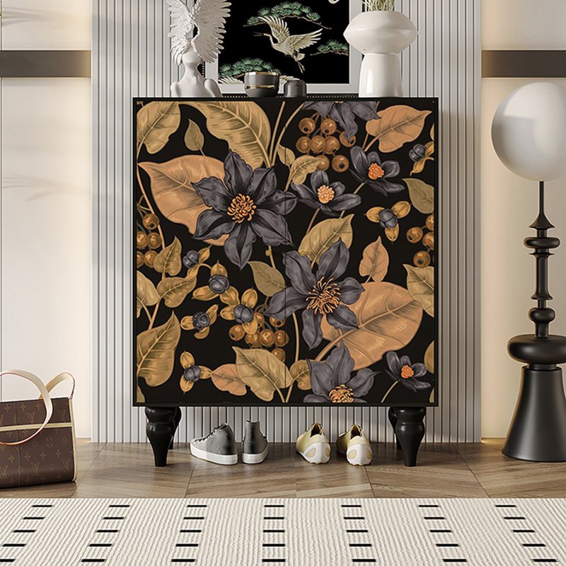 Armoire à chaussures en bois massif de style américain rétro