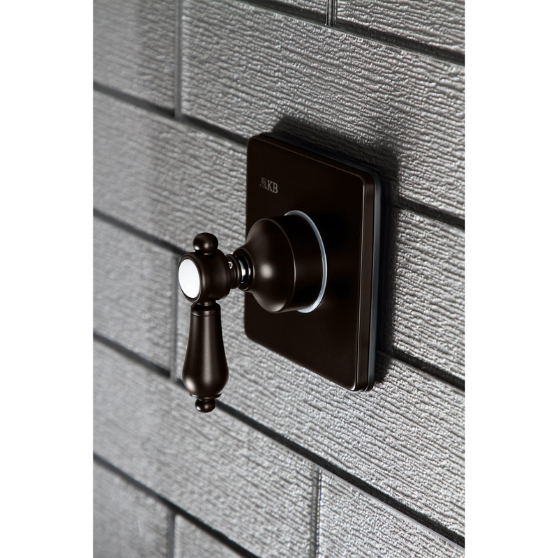 Kingston Brass Heirloom Single-Handle Wall Mount Three-Way Diverter Valve with Trim Kit, Oil Rubbed Bronze