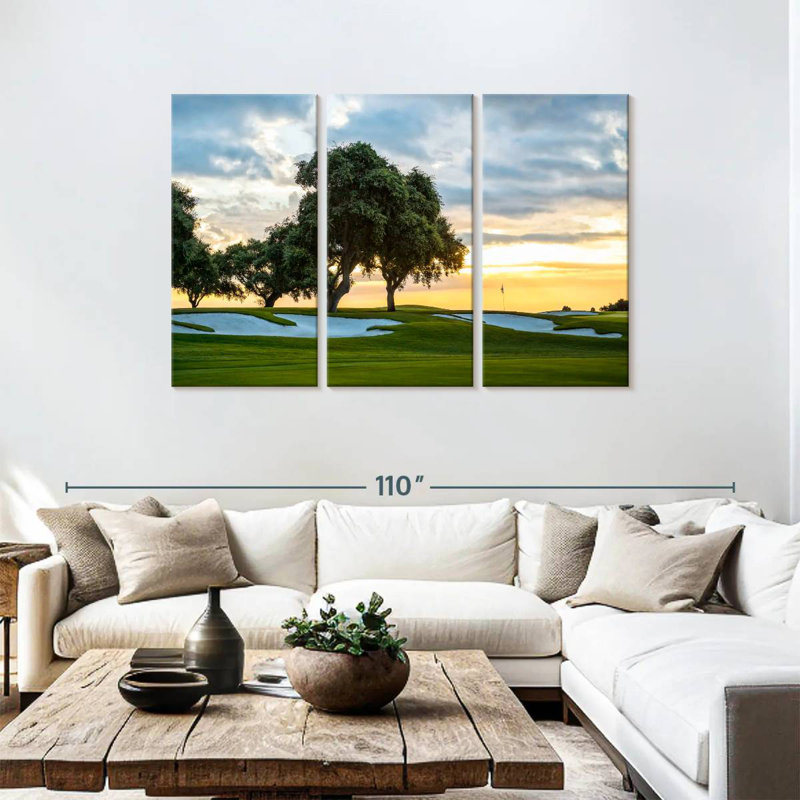 Sireci Golf Course Sunset Sky, 48" H x 74" W