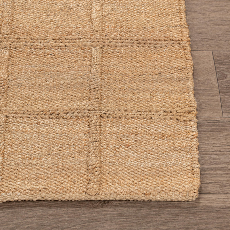 Aberdeen Handwoven Jute Accent Rug, Green, Rectangle 9' x 12'