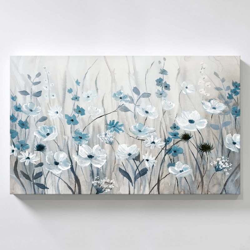 "Blue Meadow Field" par Nan, reproduction sur toile, H 18 po x l 30 po x P 1 po