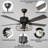 Datzer 52'' Industrial Ceiling Fan with Light Kit Reversible Motor