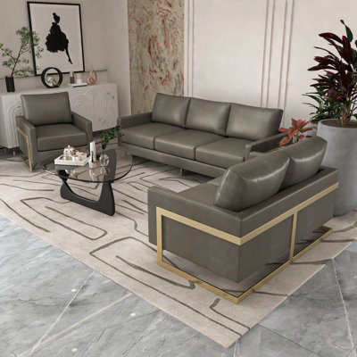 Bellago 83.5'' Faux Leather Sofa