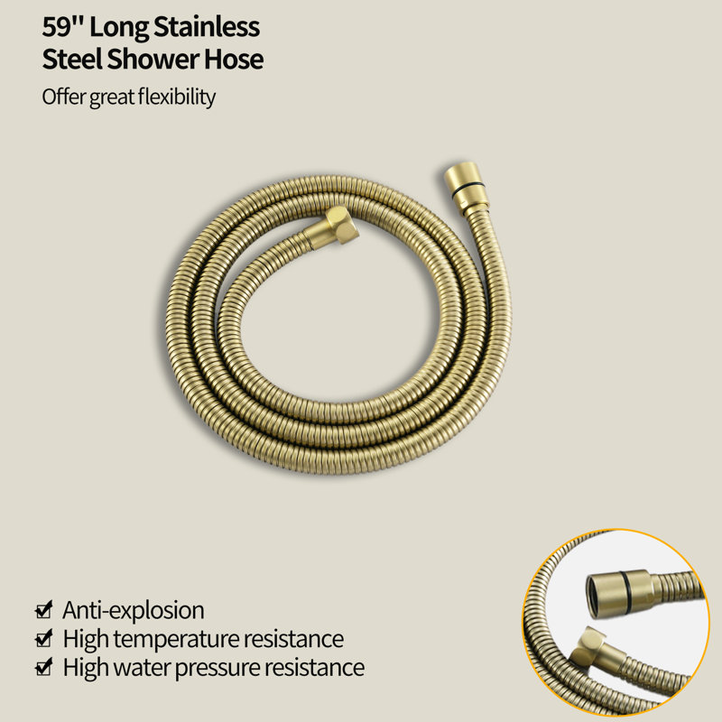 Single Handle Floor Mount Freestanding Tub Faucet Bathtub Filler With Hand Shower, Brushed Gold
