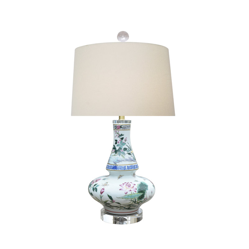LAMPE PORCELAINE FLORAL