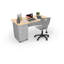Bureau à caisson simple Avid (6030) trame neutre-108586694